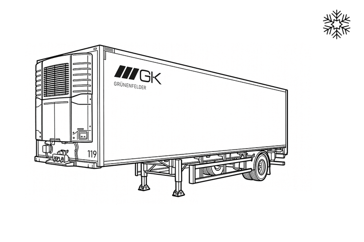 1-axle Cityliner with refrigerated compartment and refrigeration unit